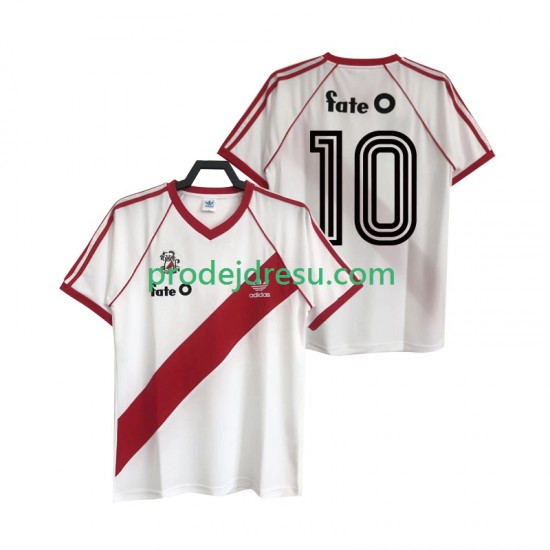 CA River Plate Dresy Fotbal 10 1986 Retro Muž Domácí Krátký rukáv