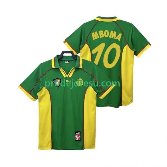 Kamerun Dresy Fotbal MBOBA 10 Retro Muž Domácí 1998 Krátký rukáv