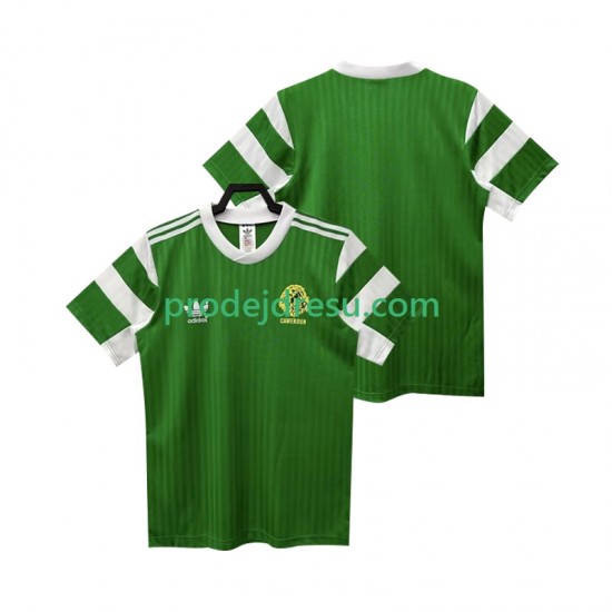 Kamerun Dresy Fotbal 1990 Retro Muž Domácí Krátký rukáv