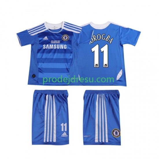 Chelsea Dresy Fotbal DROGBA 11 2012 Retro Dětský Domácí 2011 Krátký rukáv