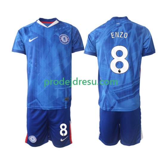 Chelsea Dresy Fotbal Enzo Fernandez 8 Dětský Domácí 2025-2026 Krátký rukáv