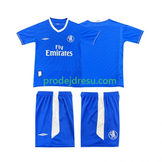 Chelsea Dresy Fotbal 2003 2005 Retro Dětský Domácí Krátký rukáv