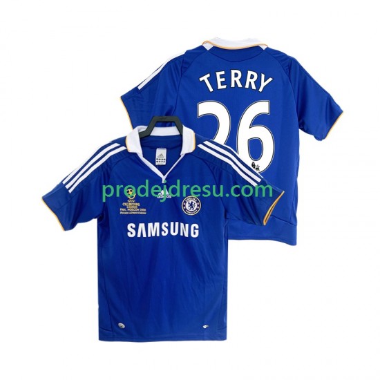 Chelsea Dresy Fotbal TERRY 26 2007 Retro Muž Domácí 2008 Krátký rukáv
