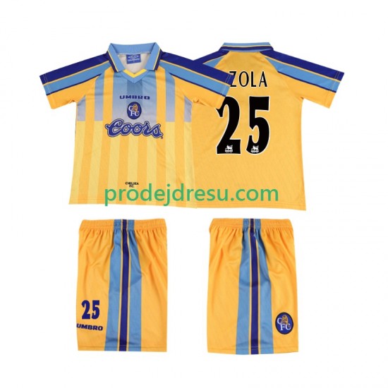 Chelsea Dresy Fotbal ZOLA 25 1995 1997 Retro Dětský Venkovní Krátký rukáv