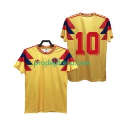 Kolumbie Dresy Fotbal 10 1990 Retro Muž Domácí Krátký rukáv