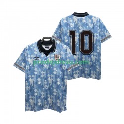 Anglie Dresy Fotbal 10 1990 Retro Muž Alternativní Krátký rukáv