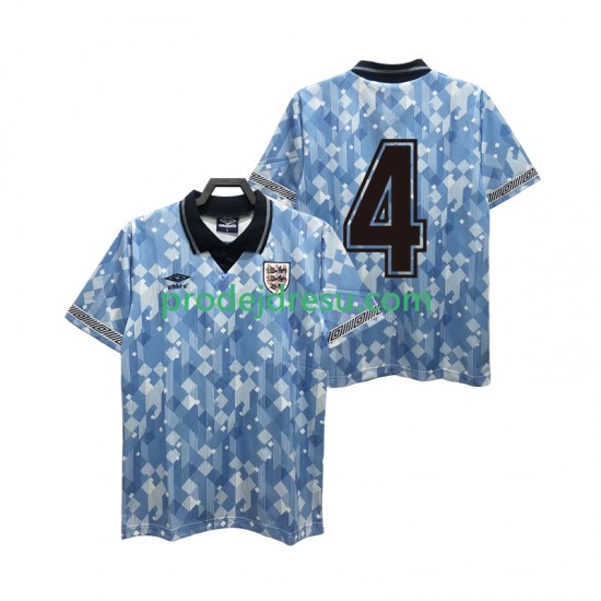 Anglie Dresy Fotbal 4 1990 Retro Muž Alternativní Krátký rukáv