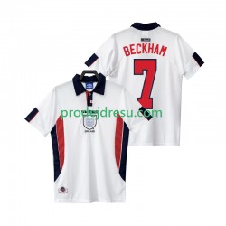 Anglie Dresy Fotbal BECKHAM 7 Retro Muž Domácí 1998 Krátký rukáv