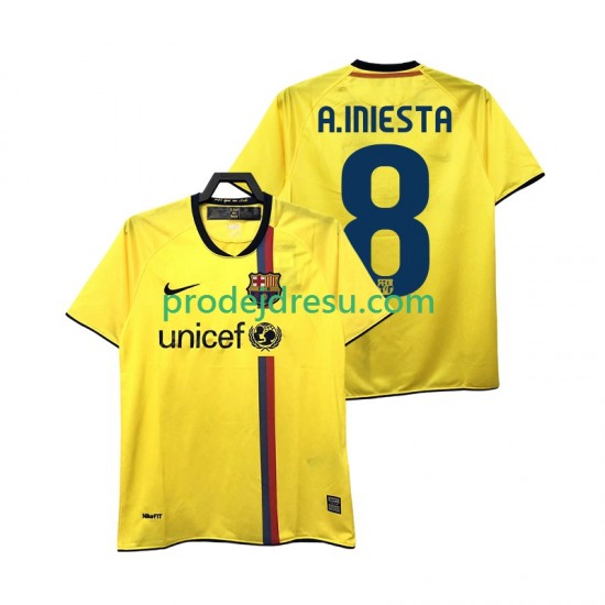 FC Barcelona Dresy Fotbal A INIESTA 8 2009 Retro Muž Venkovní 2008 Krátký rukáv