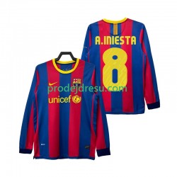 FC Barcelona Dresy Fotbal A INIESTA 8 Retro Muž Domácí 2011 2010 Dlouhý rukáv
