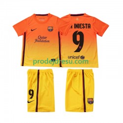 FC Barcelona Dresy Fotbal A INIESTA 9 2012 2013 Retro Dětský Venkovní Krátký rukáv