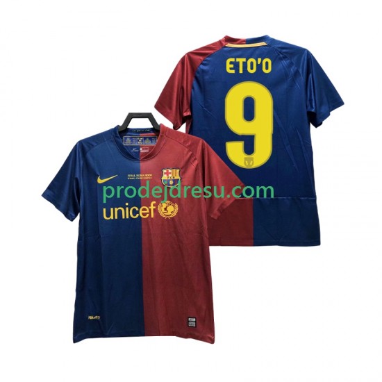 FC Barcelona Dresy Fotbal ETO O 9 Champions League 2009 Retro Muž Domácí 2008 Krátký rukáv