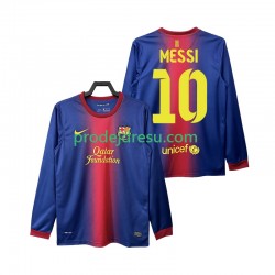 FC Barcelona Dresy Fotbal Lionel Messi 10 2012 2013 Retro Muž Domácí Dlouhý rukáv