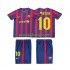FC Barcelona Dresy Fotbal Lionel Messi 10 2009 Retro Dětský Domácí 2010 Krátký rukáv