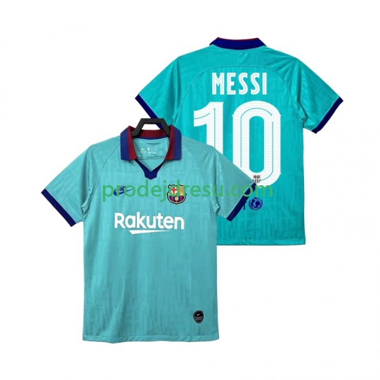 FC Barcelona Dresy Fotbal Lionel Messi 10 2019 2020 Retro Muž Alternativní Krátký rukáv