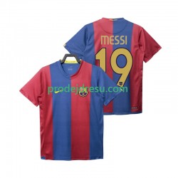FC Barcelona Dresy Fotbal Lionel Messi 19 2007 Retro Muž Domácí 2006 Krátký rukáv