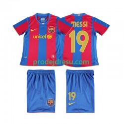 FC Barcelona Dresy Fotbal Lionel Messi 19 2007 Retro Dětský Domácí 2008 Krátký rukáv