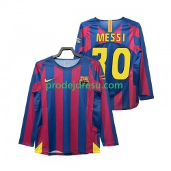 FC Barcelona Dresy Fotbal Lionel Messi 30 Champions League 2005 Retro Muž Domácí 2006 Dlouhý rukáv
