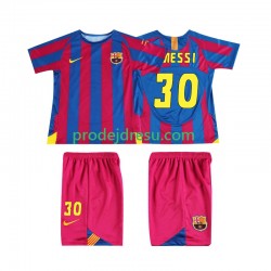 FC Barcelona Dresy Fotbal Lionel Messi 30 Champions League 2005 Retro Dětský Domácí 2006 Krátký rukáv