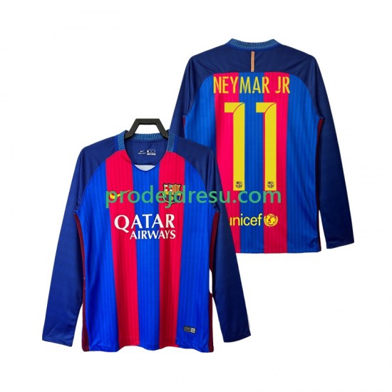 FC Barcelona Dresy Fotbal Neymar JR 11 2016 2017 Retro Muž Domácí Dlouhý rukáv