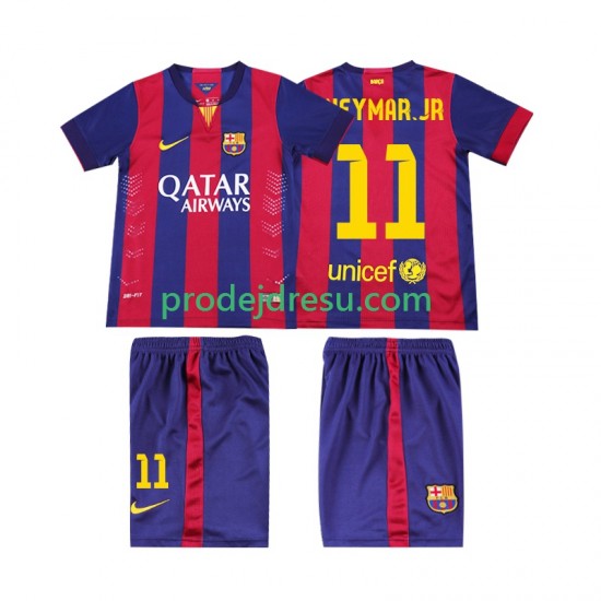 FC Barcelona Dresy Fotbal Neymar JR 11 2014 2015 Retro Dětský Domácí Krátký rukáv