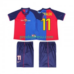 FC Barcelona Dresy Fotbal RIVALDO 11 2000 Retro Dětský Domácí 1999 Krátký rukáv