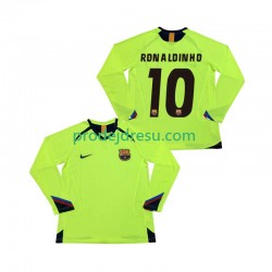 FC Barcelona Dresy Fotbal RONALDINHO 10 2005 Retro Muž Venkovní 2006 Dlouhý rukáv