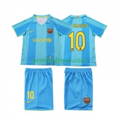 FC Barcelona Dresy Fotbal RONALDINHO 10 2007 Retro Dětský Venkovní 2008 Krátký rukáv