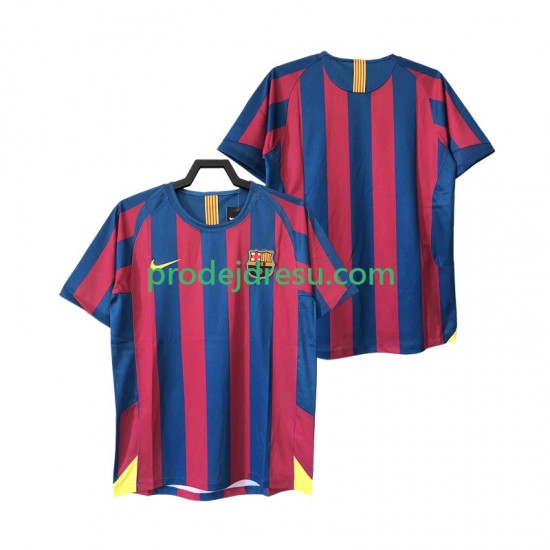 FC Barcelona Dresy Fotbal 2005 Retro Muž Domácí 2006 Krátký rukáv