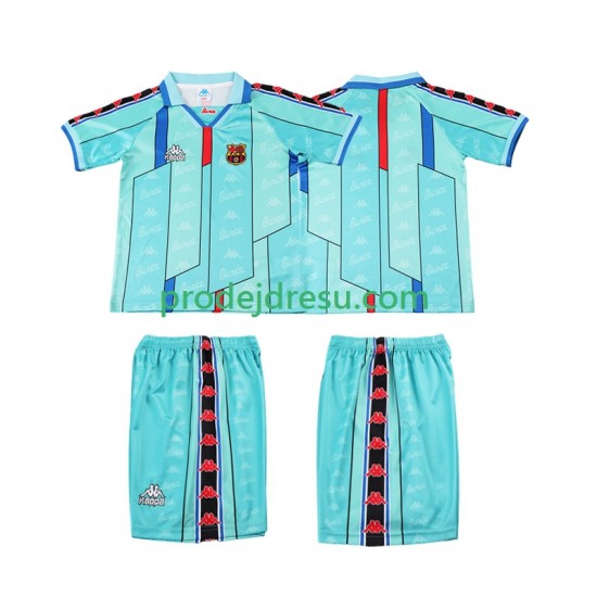 FC Barcelona Dresy Fotbal 1996 1997 Retro Dětský Venkovní Krátký rukáv