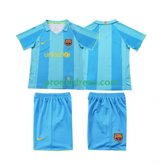 FC Barcelona Dresy Fotbal 2007 Retro Dětský Venkovní 2008 Krátký rukáv