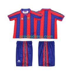 FC Barcelona Dresy Fotbal 1996 1997 Retro Dětský Domácí Krátký rukáv