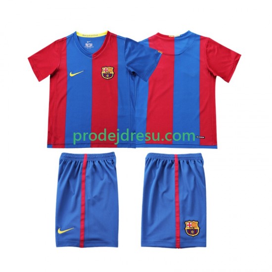 FC Barcelona Dresy Fotbal 2007 Retro Dětský Domácí 2006 Krátký rukáv