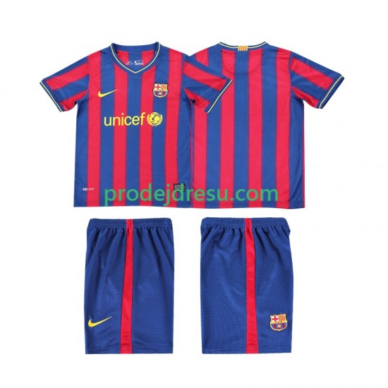 FC Barcelona Dresy Fotbal 2009 Retro Dětský Domácí 2010 Krátký rukáv