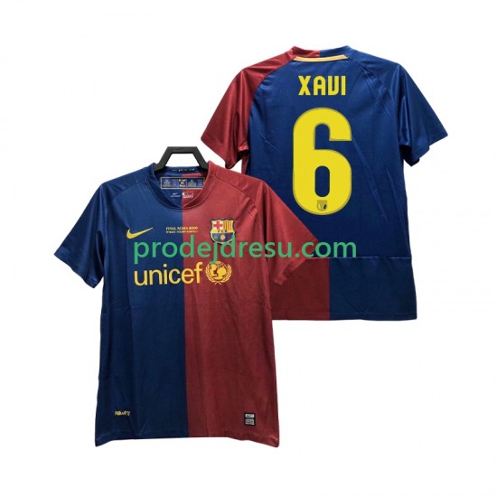 FC Barcelona Dresy Fotbal XAVI 6 Champions League 2009 Retro Muž Domácí 2008 Krátký rukáv
