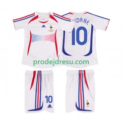 Francie Dresy Fotbal ZIDANE 10 Retro Dětský Venkovní 2006 Krátký rukáv