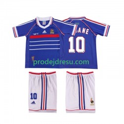 Francie Dresy Fotbal ZINANE 10 Retro Dětský Domácí 1998 Krátký rukáv