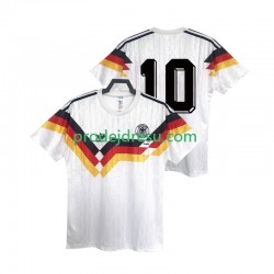 Německo Dresy Fotbal 10 1990 Retro Muž Domácí Krátký rukáv