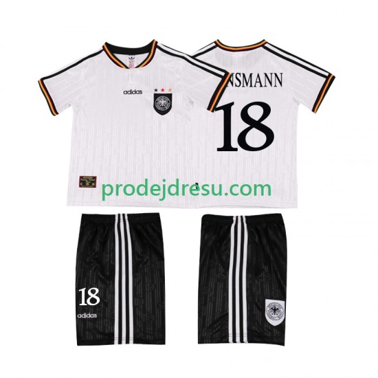 Německo Dresy Fotbal KLINSMANN 18 1996 Retro Dětský Domácí Krátký rukáv