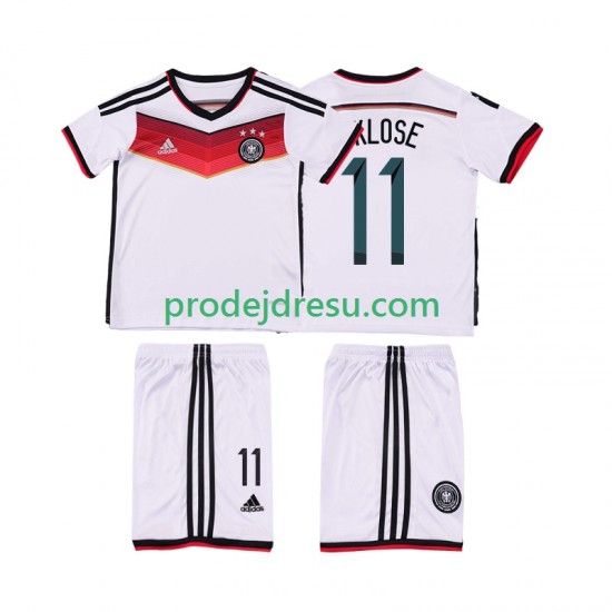 Německo Dresy Fotbal KLOSE 11 2014 Retro Dětský Domácí Krátký rukáv