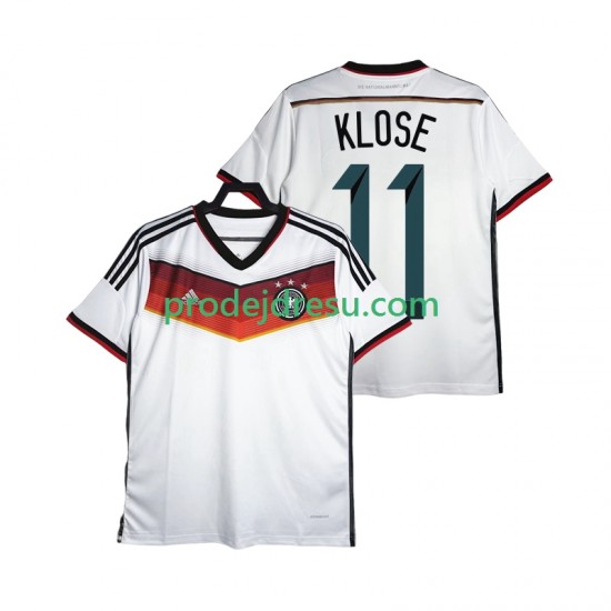Německo Dresy Fotbal Klose 11 2014 Retro Muž Domácí Krátký rukáv