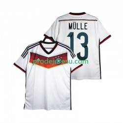 Německo Dresy Fotbal MULLER 13 2014 Retro Muž Domácí Krátký rukáv