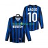 Inter Milán Dresy Fotbal BAGGIO 10 Retro Muž Domácí 1998 1999 Dlouhý rukáv