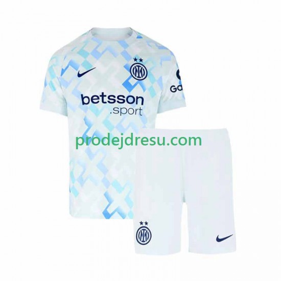Inter Milán Dresy Fotbal Dětský Venkovní 2025-2026 Krátký rukáv