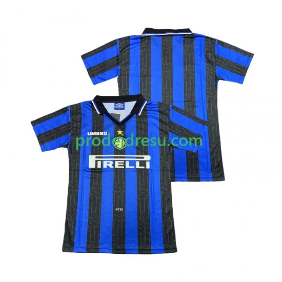 Inter Milán Dresy Fotbal 1997 Retro Muž Domácí 1998 Krátký rukáv
