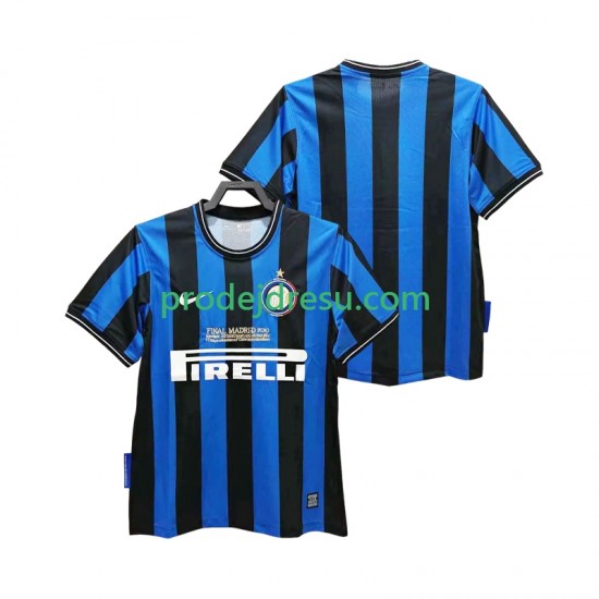 Inter Milán Dresy Fotbal 2009 Retro Muž Domácí 2010 Krátký rukáv