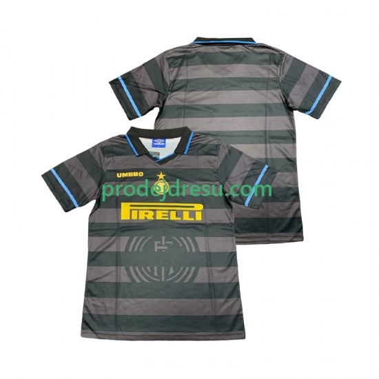 Inter Milán Dresy Fotbal 1997 Retro Muž Alternativní 1998 Krátký rukáv