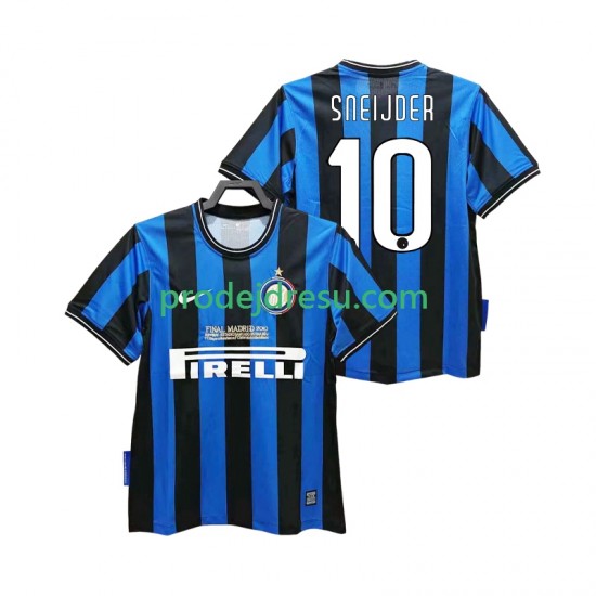 Inter Milán Dresy Fotbal SNEIJDER 10 2009 Retro Muž Domácí 2010 Krátký rukáv