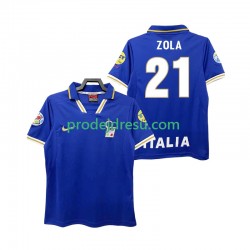 Itálie Dresy Fotbal ZOLA 21 1996 Retro Muž Domácí Krátký rukáv