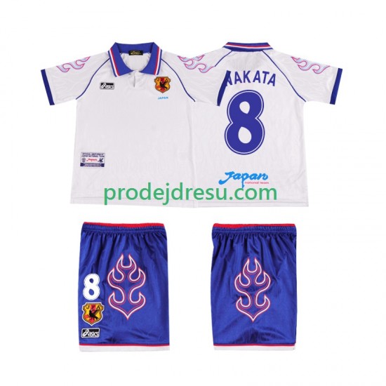 Japonsko Dresy Fotbal NAKATA 8 Retro Dětský Venkovní 1998 Krátký rukáv